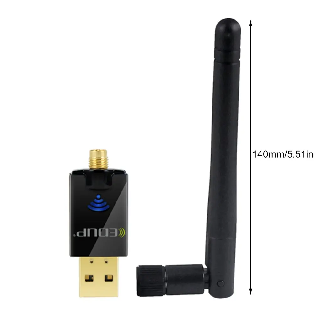 600 Мбит/с USB WiFi адаптер EP-AC1608 двухдиапазонный 5 ГГц 2,4 ГГц 802.11ac беспроводная сетевая карта с 2dBi антенна Wifi приемник