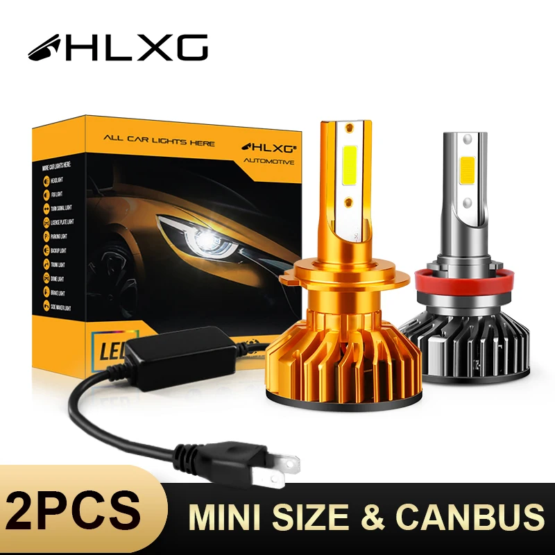 Hlxg Mini Canbus Lampada H4 H7 Led Car Headlight lm 4300k 6000k 8000k Lamp H1 9005 Hb3 9006 Hb4 H8 H9 H11 Fog Lights Bulbs 9006 Hb4 Led Car Headlight Kitheadlight Kit Aliexpress