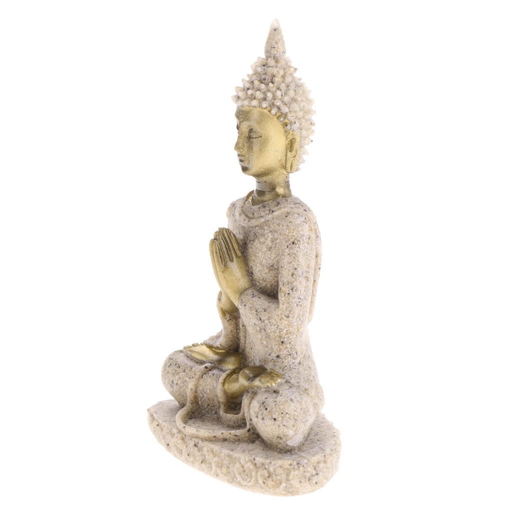 3 Pcs Sandstone Ganesha Buddha Statue Sculpture Handmade Figurine Seated Ganesh Buddha Buddhism Statue Buddha Handmade Figurine