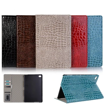 

Case For Huawei MediaPad M5 Lite 10 BAH2-W19/L09/W09 Tablet Crocodile Stand Cover for MediaPad M5 Lite 10.1 Case With Card Slots