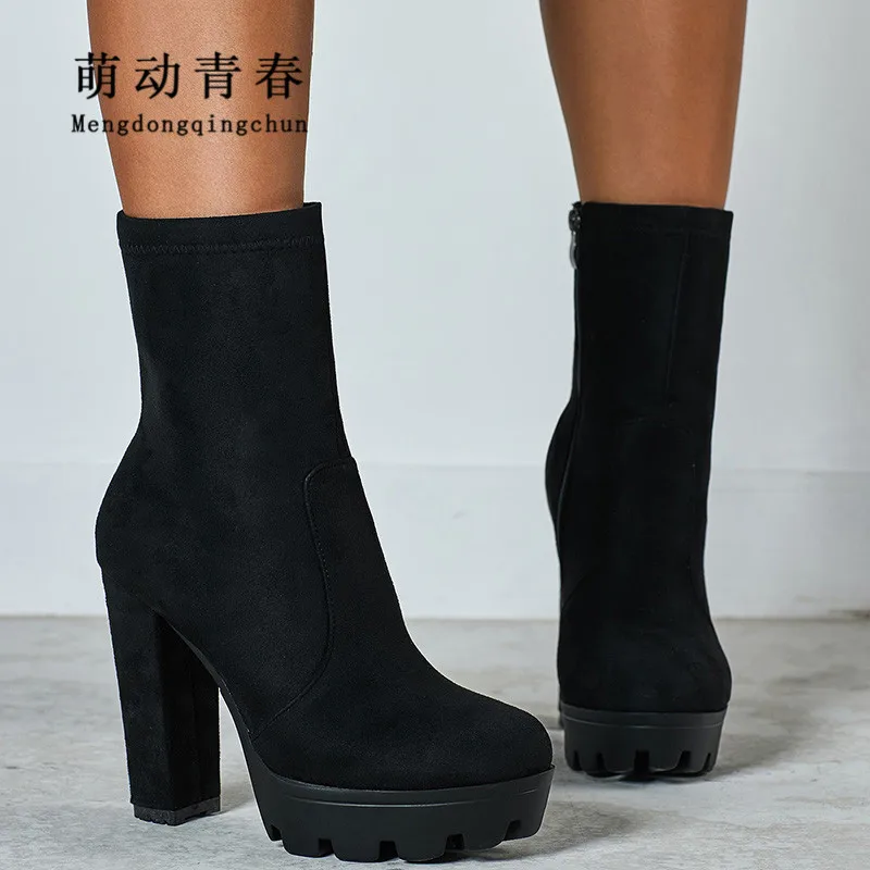 round toe ankle boots womens