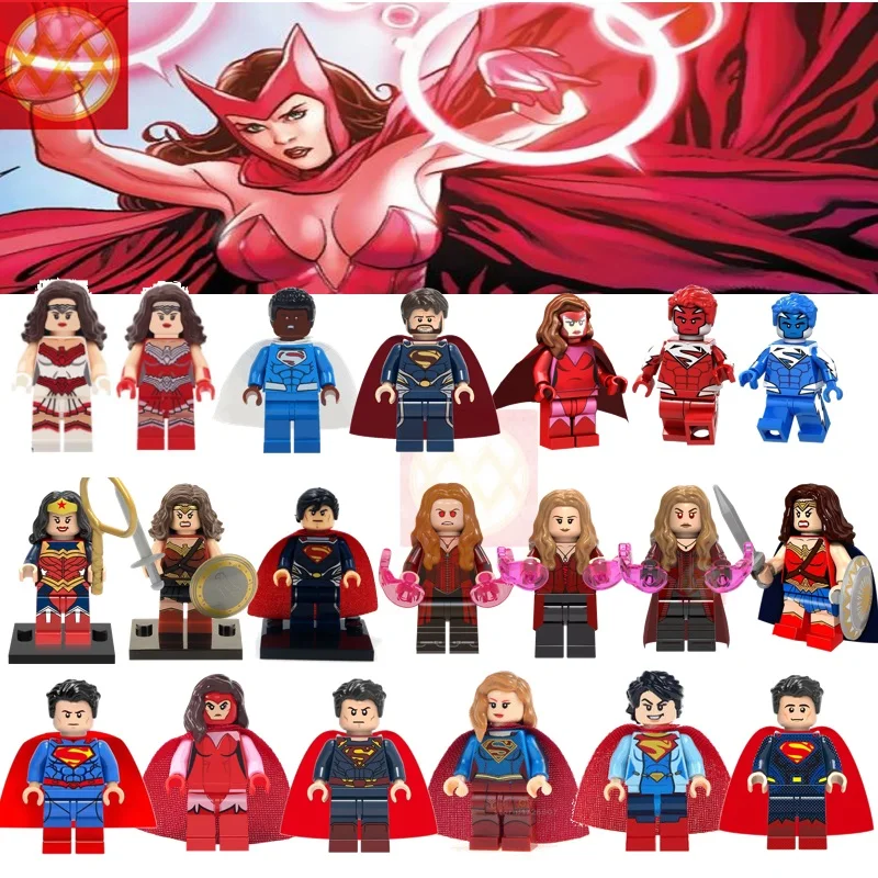 

Building Blocks Avenger Endgame Scarlet Witch Wander Woman Superman Single Sale Super Hero Action Models Gifts Toys For Children