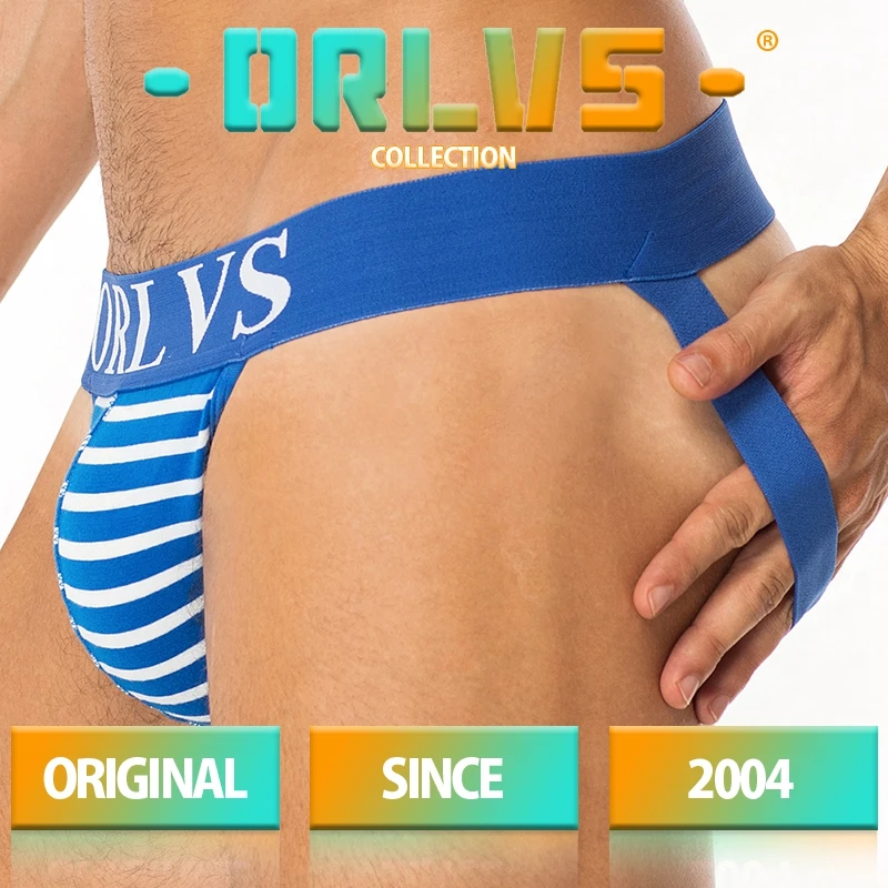 Бренд ORLVS открытая спина сексуальный бандаж хлопок мужские стринги cueca танга