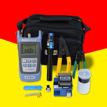 

Portable Fiber Optic FTTH Tools Kits -6S Fiber Cleaver Optical Power Meter NEW Accessory set