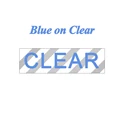 Blue on clear