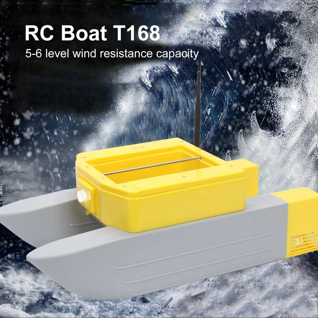 T168 RC лодка Интеллектуальная Беспроводная электрическая рыболовная приманка пульт дистанционного управления лодка двойной склад лодка игрушка Подарки для детей