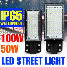 

100W 50W LED Street Wall Lamp 220V Floodlight Outdoor Lighting Waterproof Spotlight Exterior Garden LED Reflector Flood Light