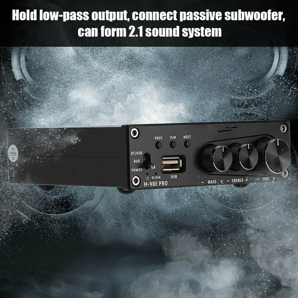 Bluetooth 5,0 160W+ 160W позолоченный RCA 2 канальный цифровой аудио аккустическая система для Мощность усилитель Поддержка диск Вход DC24-25V 110-240V