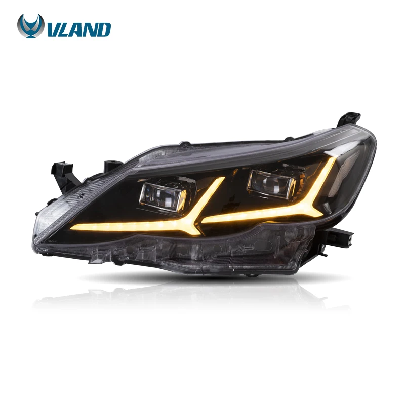 VLAND factory для автомобильных фар для eiz Mark X 2010 2011 2012 полный светодиодный налобный фонарь с желтым поворотником с подключением и воспроизведением