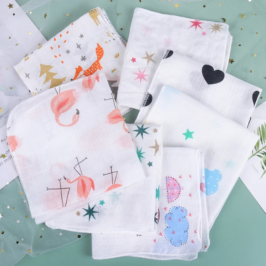 Платок детский с изображениями героев мультфильмов 10 шт.|handkerchief cotton|cotton