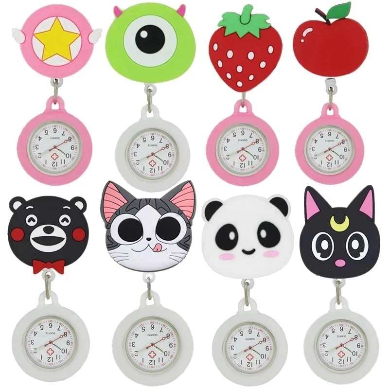 Pocket Watches Cartoon Nurse Doctor Gift Hanging Animal Hospital-Quartz Silicone Fruit