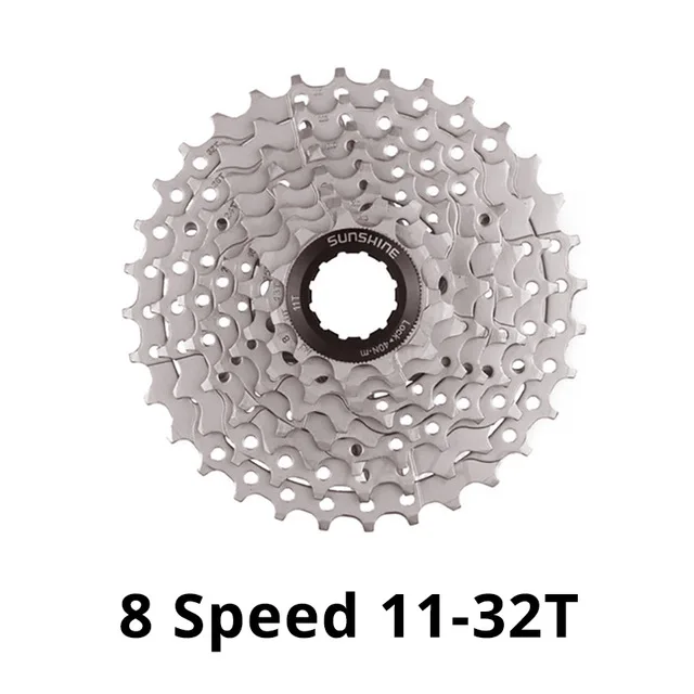 SUNSHINE MTB дорожный велосипед маховик велосипед Кассетный Маховик для детей 8, 9, 10, Скорость 11-25/28/32/36/40/42/46/50 т в сутки для deore m6000 Shimano SRAM - Цвет: 11-32T Silver