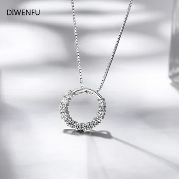 

Silver Sterling S925 Necklace VVS1 Diamond 2 Carat Pendant for Women Wedding White Topaz pure natural Gemstone Pendants