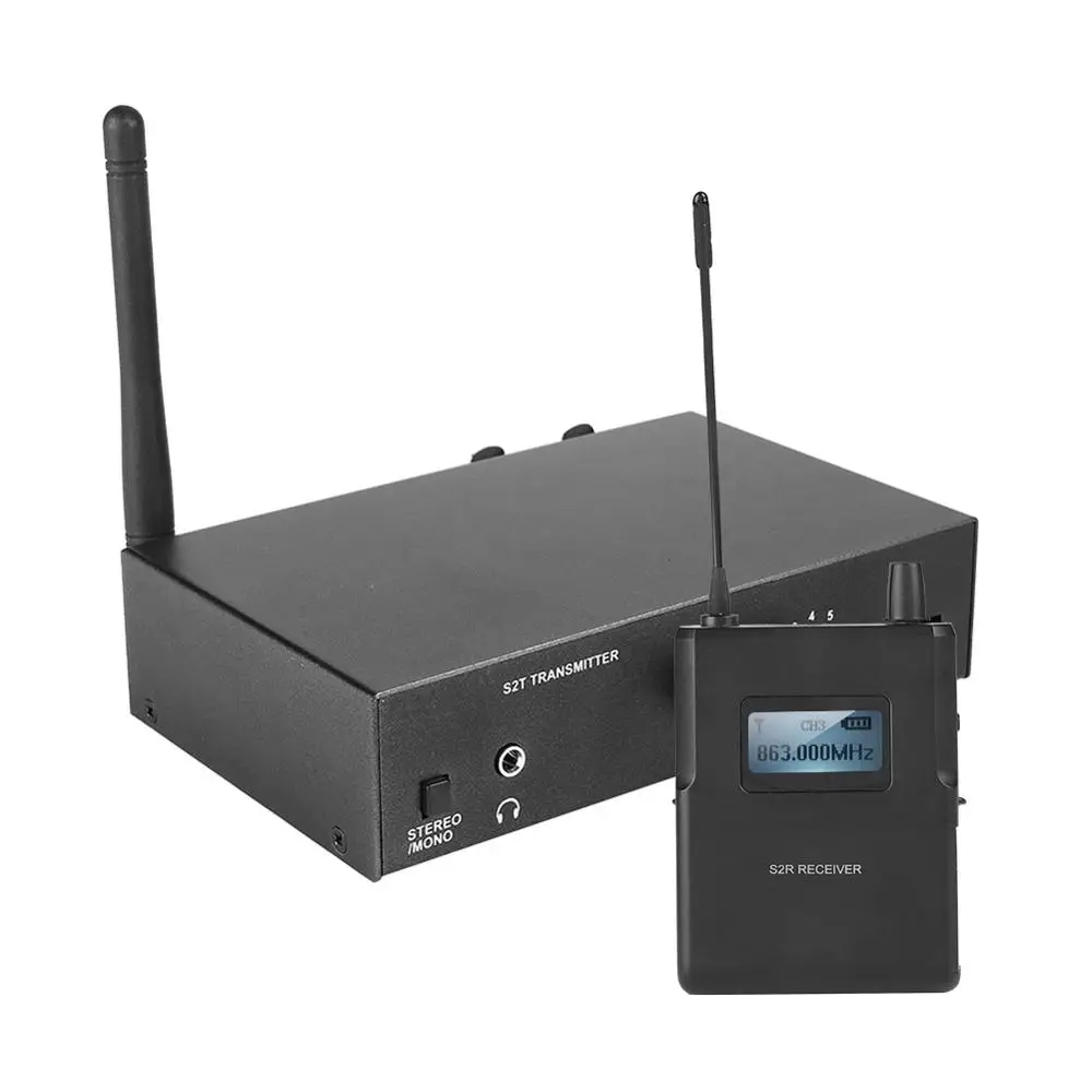 Для ANLEON S2 UHF стерео Беспроводная система монитора 863-865MHZ 100-240V Профессиональная цифровая сценическая система для внутриканального монитора