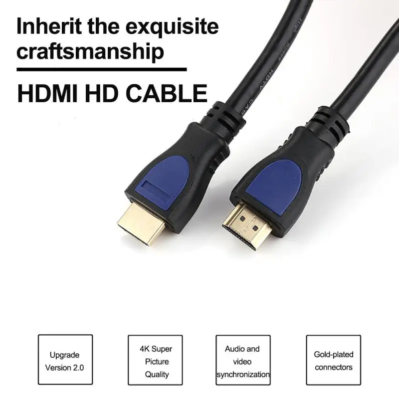 4K HDMI HD Cable PVC High-speed Noise-resistant Transmission Stable Computer TV 3D Data For TVs/HDTV/laptop | Электроника