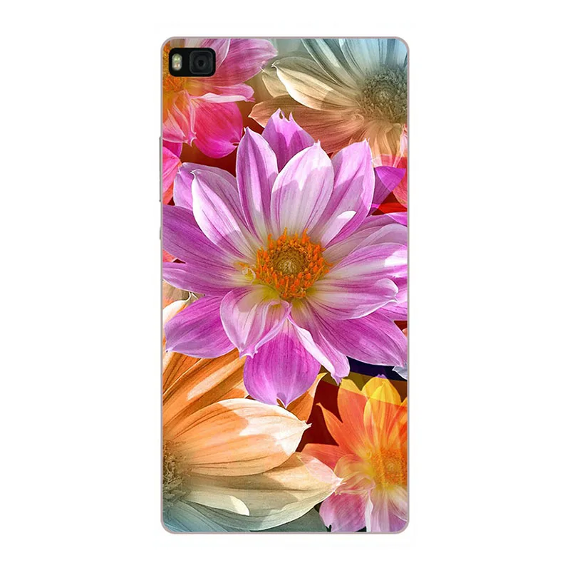 Модный мягкий силиконовый чехол ТПУ для huawei P 8 GRA L09 p8 lite, чехол с принтом, задняя крышка, чехол с рисунком розы, Fundas Para - Цвет: M28