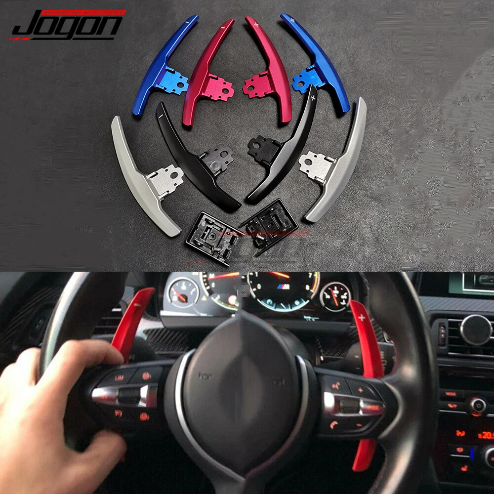 For BMW M2 F80 M3 F82 F83 M4 F10 M5 F12 M6 F15 X5M F16 X6M Carbon Fiber Metal Steering Wheel Paddle Extension Shifter Trim