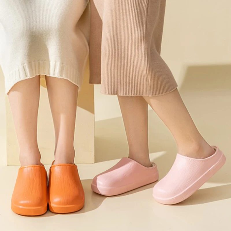 

Nice Women Slippers Waterproof Warm Plush Female House Cotton Slipper Non-slip Comfortable Winter Ladies Indoors Bedroom Shoes
