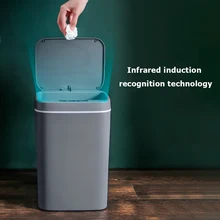 Cubo de basura inteligente con Sensor automático, papelera eléctrica inteligente de 14L, para el hogar, cocina y baño