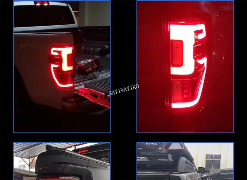 2012- для ford Ranger T6 T7 T8 пикап изогнутый светильник дневной ходовой светильник светодиодный ranger задний светильник s