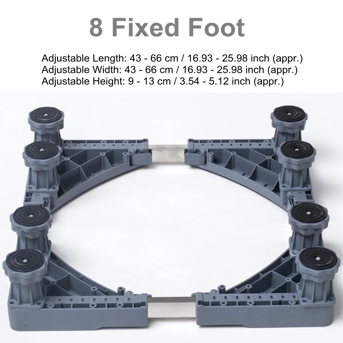 

2 Pattern Washing Machine Floor Stand Adjustable Movable Base Holder for Refrigerator Fridge Universal Machine Carriage Mount