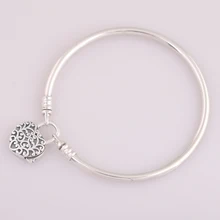 Vinage Moments Regal сердце навесной замок гладкий браслет подходит бусины из стерлингового серебра 925 Шарм Diy Европа ювелирные изделия