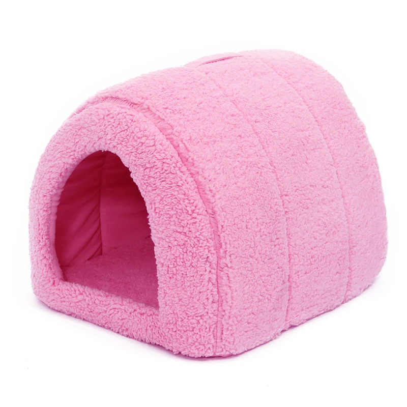 pink Прекрасный домик для домашних животных с бантом собачий питомник для щенков и кошек кровати арочной формы легко мыть легко брать щенка собака кошка живое 4 цвета - Цвет: pink