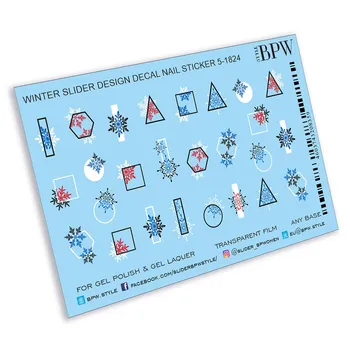

Slider design geometry with snowflakes 2, BPW. style, stickers, sd5-1824