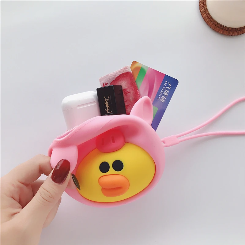 coin purse Мини-кошелек с мультяшным рисунком для девочек, мягкий силиконовый кошелек для денег, женский маленький чехол для ключей, кошелек для денег, чехол для наушников, коробка с аниме - Цвет: coin purse
