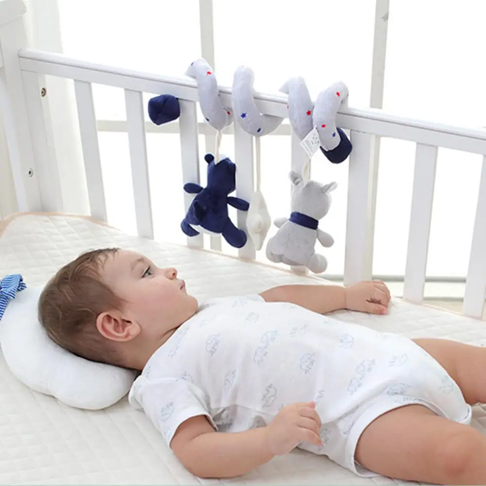 Kidlove милый слон кролик музыкальная кровать-Скручивающиеся Кроватки Висячие Игрушки для развития интеллекта