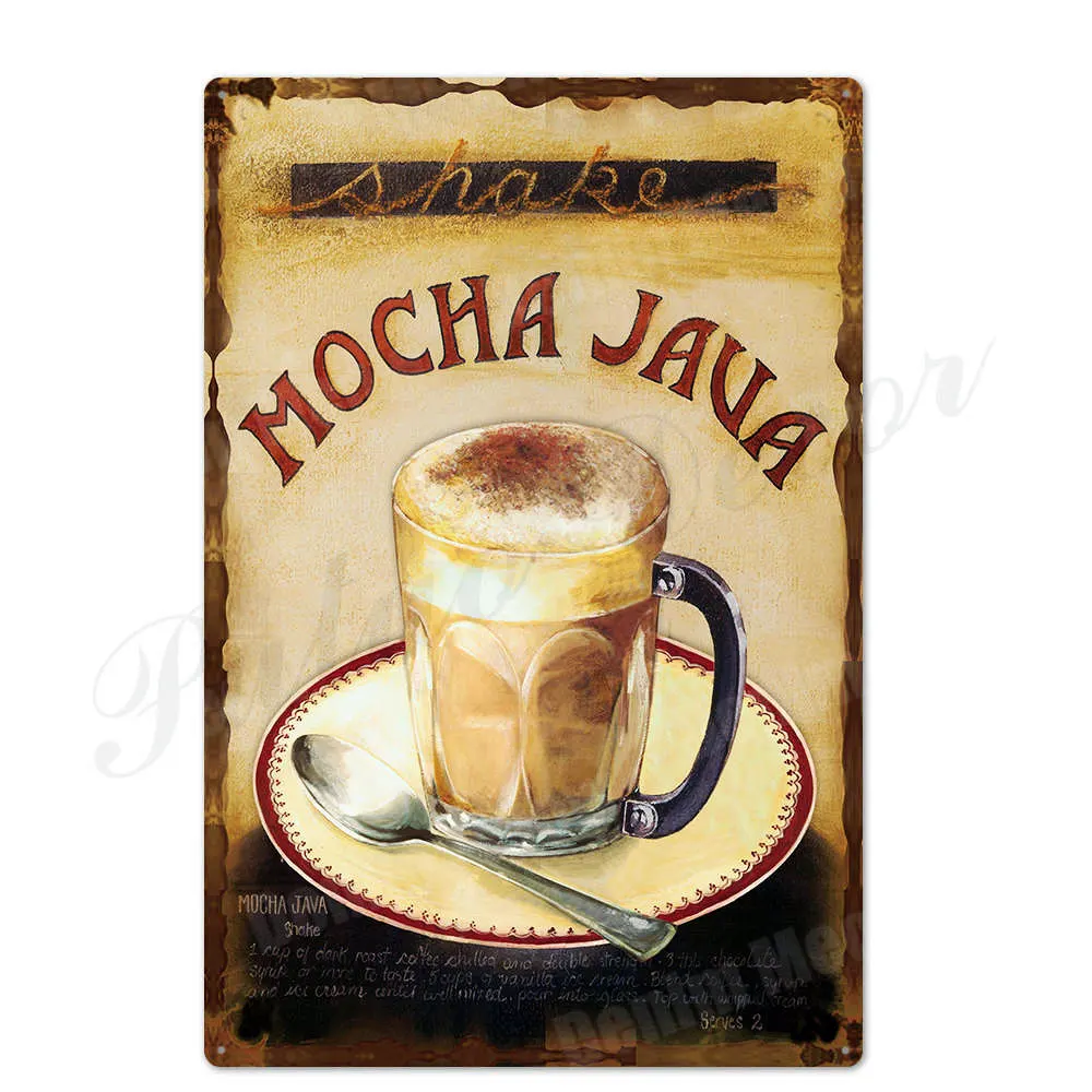 SS7 Кофейное меню для кафе-бара, паба, Настенный декор, металлический знак, винтажный домашний декор, жестяная вывеска, металлическая табличка в стиле ретро, металический плакат A751 - Цвет: SS7