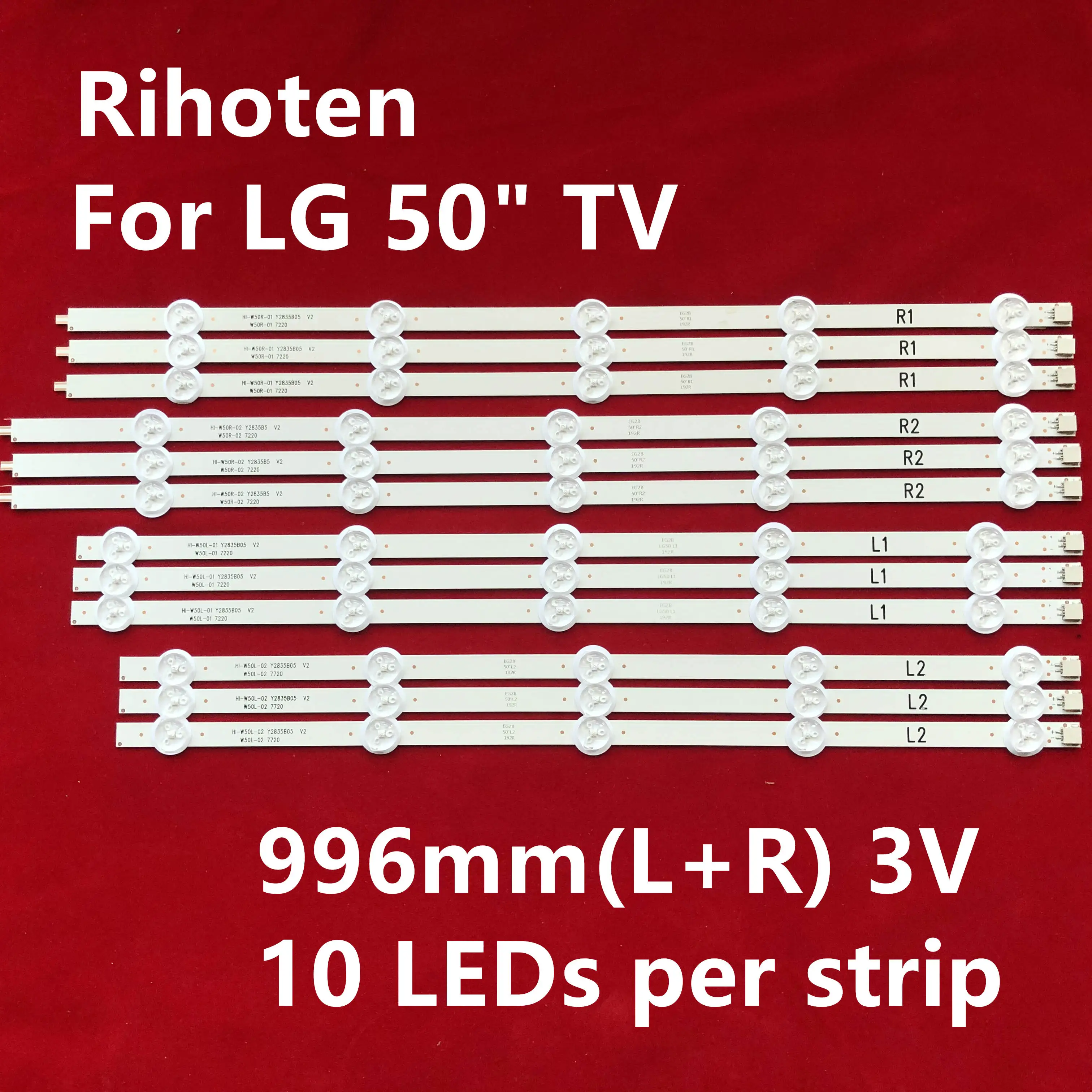 Светодиодная лента для подсветки телевизора LG 50 дюймов 50LN5400 50LA620V 6916L-1276A 1273A 1272A 1241A