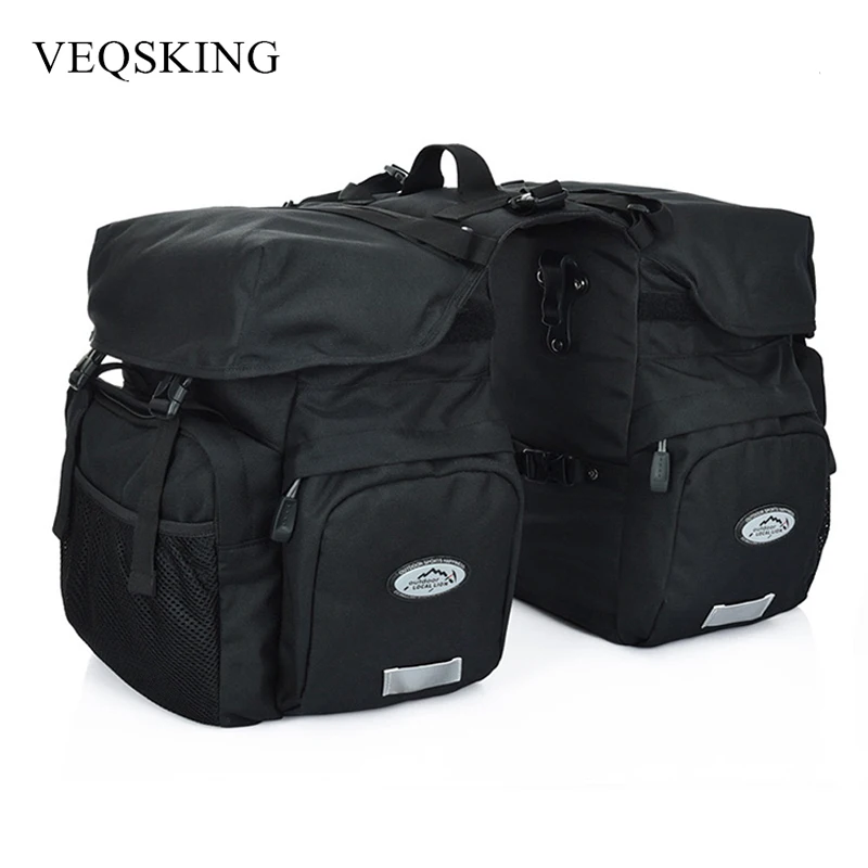 Clearance VEQSKING Retro Canvas Bicycle Carrier Bag 50L Rear Rack Trunk Bike Luggage Back Seat Pannier Reflectivs Cycling Storage Two Bag 2 Clearance VEQSKING Retro Canvas Bicycle Carrier Bag 50L Rear Rack Trunk Bike Luggage Back Seat Pannier Reflectivs Cycling Storage Two Bag 2