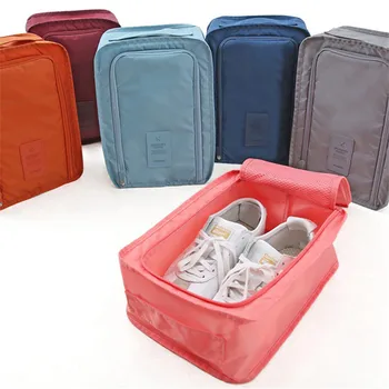 

Convenient Travel Storage Bag Nylon 6 Colors Double Layer Portable Organizer Bags Shoe Sorting Pouch multifunction organizer