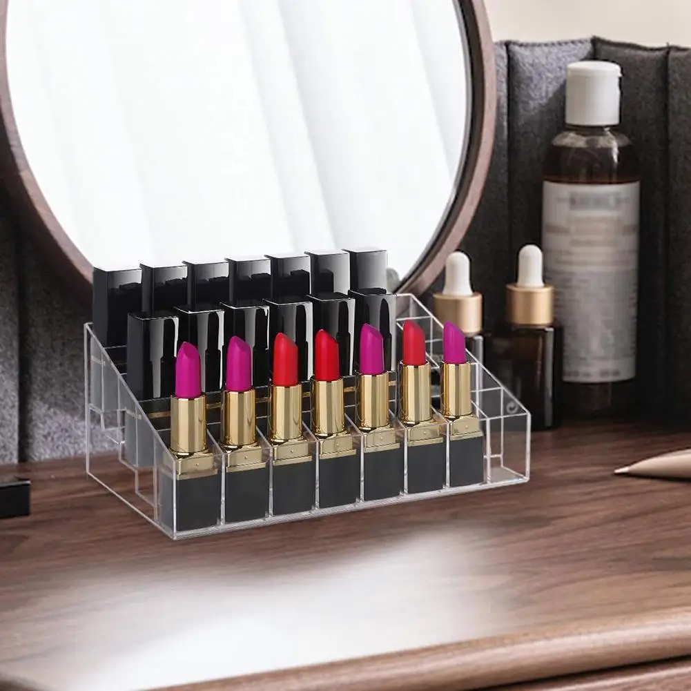 

Acrylic Make Up Storage Holder Makeup Organizer Storage Grids Lipstick Case Jewelry Display 40 Box Box Cosmetic Stand Box H E8Z3