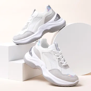 

Women Sneakers 2020 Spring New Fashion Style Casual Sport Shoes Women Platform White Shoes Female Mesh Breathable Sneaker Women