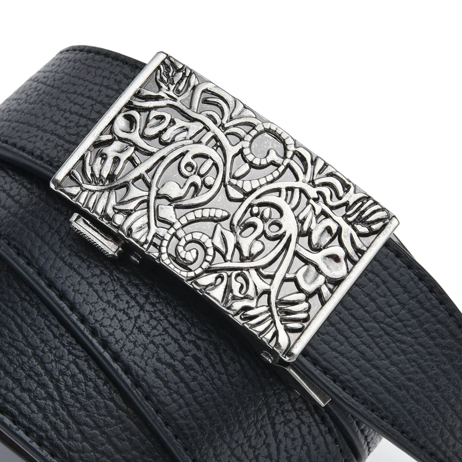 Famous Brand Designer Male Belt New Arrival Brown Black Leather Strap Men's Belts Luxury Automatic Buckle Belts For Men B700