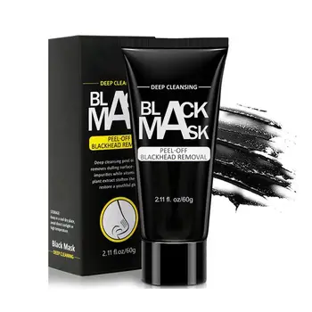 

50ml Bamboo Charcoal New Suction Face Deep Cleansing Black Mud Mask Blackhead Remover Peel-Off Mask Easy to Pull Out Blackheads