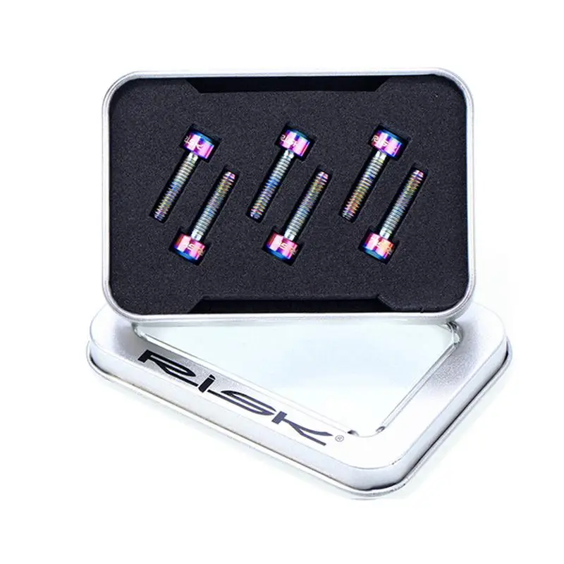 6 шт. титановый велосипедный винт из сплава TC4 болт велосипед MTB Руль вынос руля