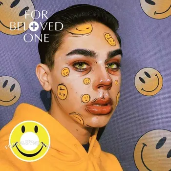 

Happy Smile Color Halloween Contact Lenses Yellow Colored Lens for Eye 2pcs/pair