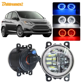 

Buildreamen2 Car LED Fog Light 4000LM Angel Eye DRL Daytime Running Lamp 12V For Ford C-Max 2 MPV 2010 2011 2012 2013 2014 2015