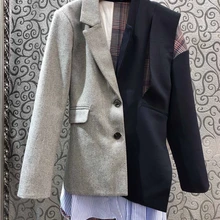 Осень и зима, новинка, Женское пальто с отворотом, необычные цвета, украшение, длинный рукав, средней длины, 1214