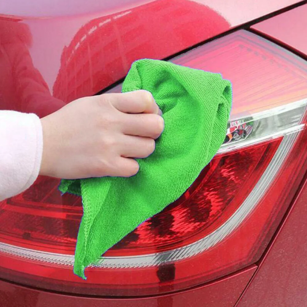 Smooth and strong 10x Car Washing Towel Clean Wash Cloth Absorbent Microfiber Home Kitchen 25x25cm