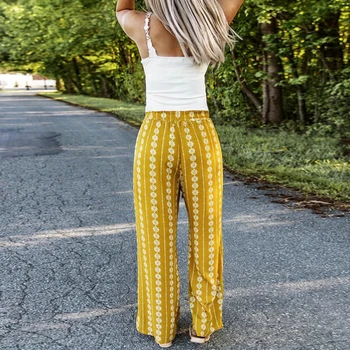 

Trousers Pants Women's Summer Casual Loose Boho Floral Printed Wide Leg