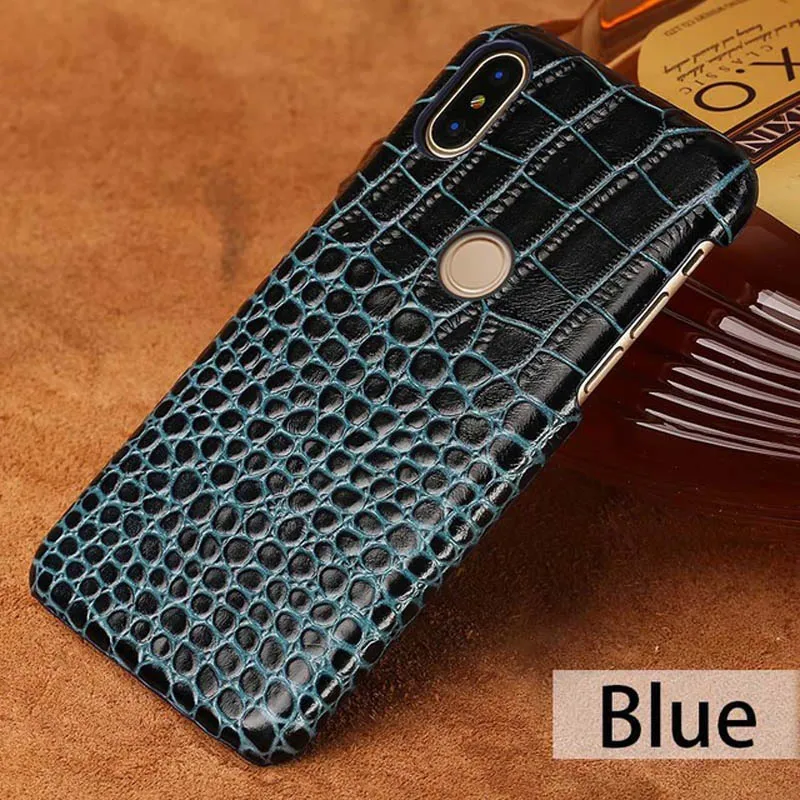 Чехол для телефона для Xiaomi mi 8 9 9T se lite чехол A1 A2 A3 Max 2 3 mi x 2s 3 F1 для карт и узором «крокодиловая кожа» для Red mi Note 4/Note 5 6A 7A Pro Чехол - Цвет: Blue