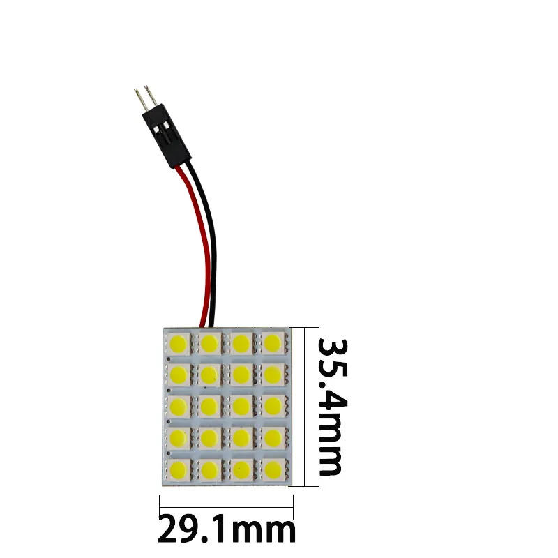 Плафон 20SMD 5050 20 smd светодиодный интерьер автомобильного салона панель подвесной фонарь для чтения t10 ba9s гирлянда 2 переходника 12v