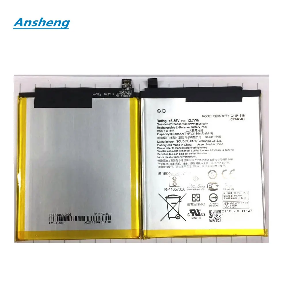 

Original 3250mAh C11P1618 Battery For ASUS Zenfone 4 Z01KD ZE554KL Mobile phone