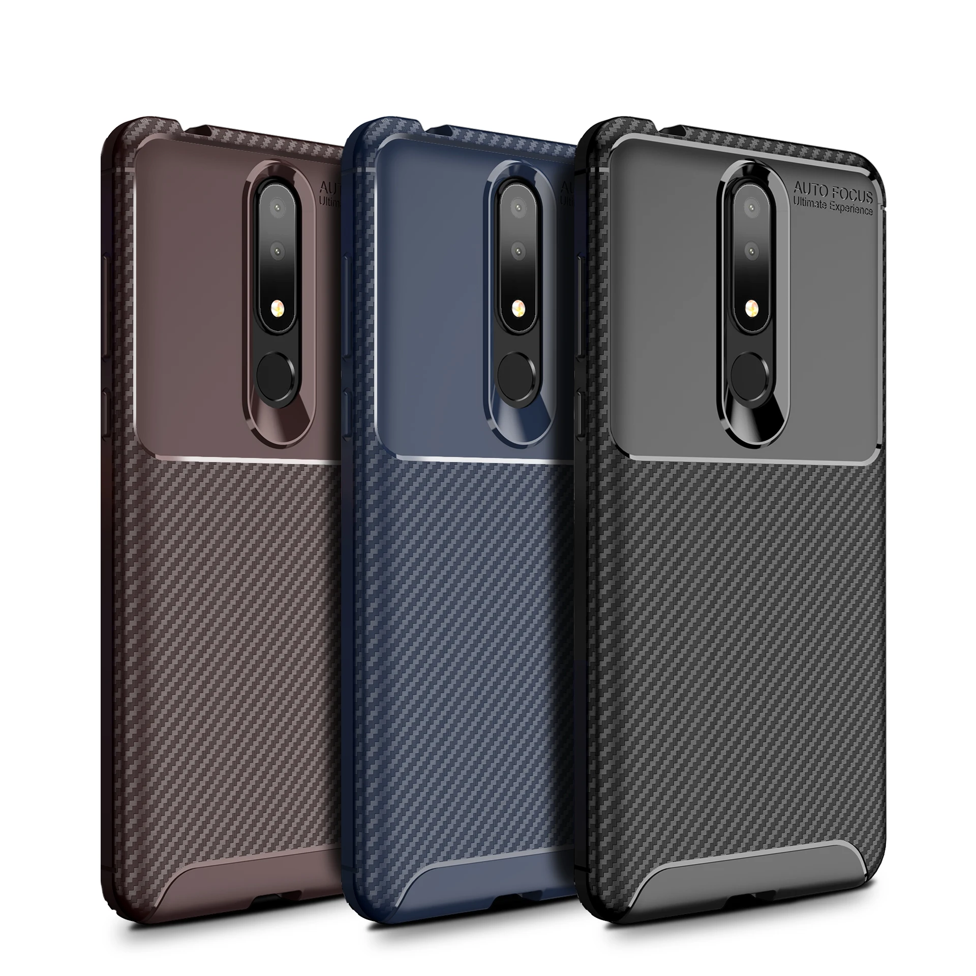 Силиконовый чехол из углеродного волокна для Nokia 7 2 6 2019 1 3.1C 3 4 5 Plus 8 9 PureView | Бамперы -4000265812707
