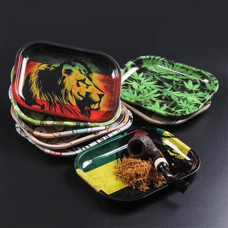1 шт. металлический поднос для сворачивания табака 17 см * 13 8 см|smoking accessories|tobacco