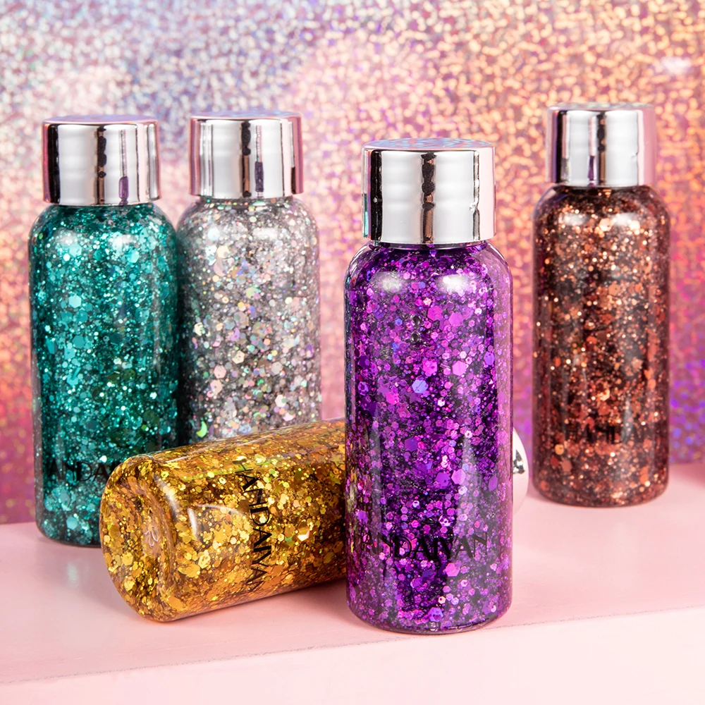 

Glitter Eyeshadow Gel Sparkle Flakes Mermaid Eye Body Makeup Glue Multifunction Sequins Dancing Stage Sombra Ojos Maquiagem 2019